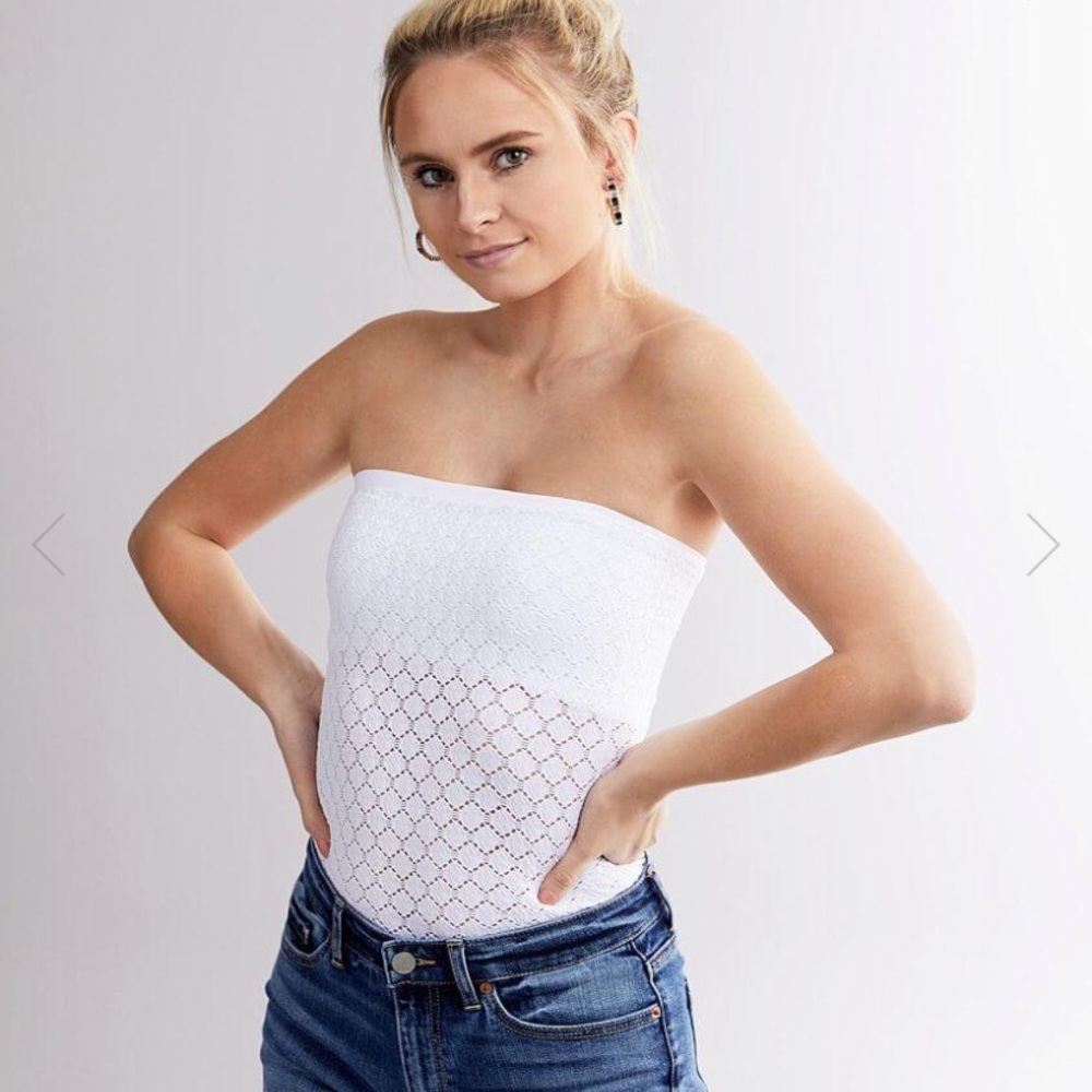 FREE PEOPLE honey textured tube top